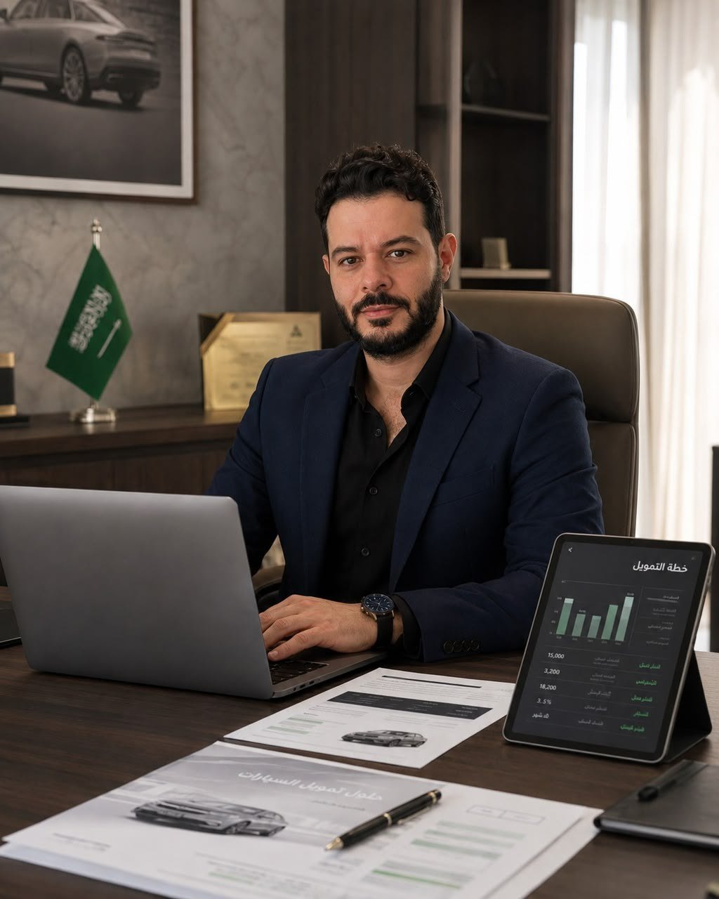 Ahmed Marzouk at his office